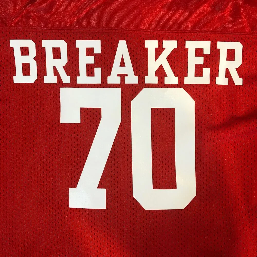 Champro Football Jersey 2XL Red White Breaker 70 Buck Buck 1974 New With Tags